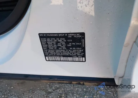 2025 Volkswagen Atlas Cross Sport 2.0T Sel Premium R-Line z USA, uszkodzony, nr VIN 1V2FE2CA9SC205179